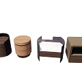 Modern Wooden Bedside Tables With Round Square Shapes Drawer And Shelf Designs