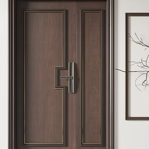 New Chinese style single door SU model 3d model