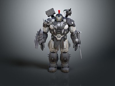 Modern Robot Transformers Gundam Warrior Gundam Mecha Warrior 3d model