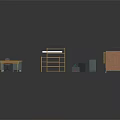 Modern Furniture Collection Featuring Tables Bookshelves Cabinets And Chairs