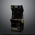 Vintage Arcade Machine With ARCADE Logo Joystick Buttons And Dual Speakers
