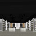 Well Lit Specialty Store Interior With Open Layout And Shelving Units 3d model