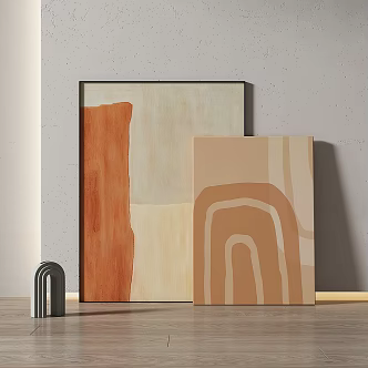 Modern abstract painting simple decorative painting 3d model