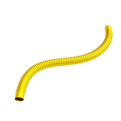Highly Flexible Yellow Corrugated Hose for Industrial and Home Applications 3d model