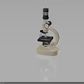 Professional Laboratory Microscope With Adjustable Lens And Metal Base For Scientific Research 3d model