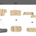 Modern Pendant Lighting Combinations Featuring Various Circular Striped And Oval Hanging Designs