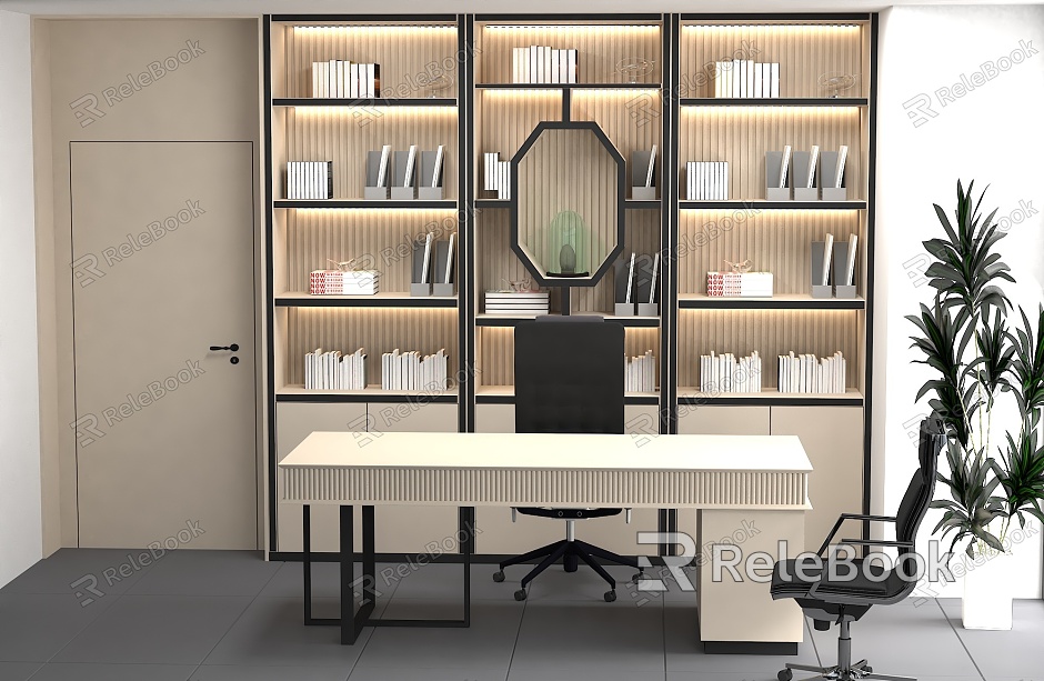 Boss Office Desk and Chair General Manager model