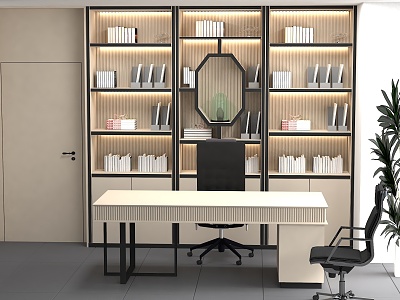 Boss Office Desk and Chair General Manager model