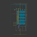 Modern Public Office Space With Green Plants Open Layout Blue Orange Accents Office Desks Chairs