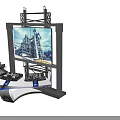 Commercial Control System Equipment With Large Display Screen And Industrial Plants Monitoring