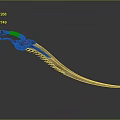 Ornate Traditional Weapon With Curved Blade Blue Hilt And Intricate Carvings
