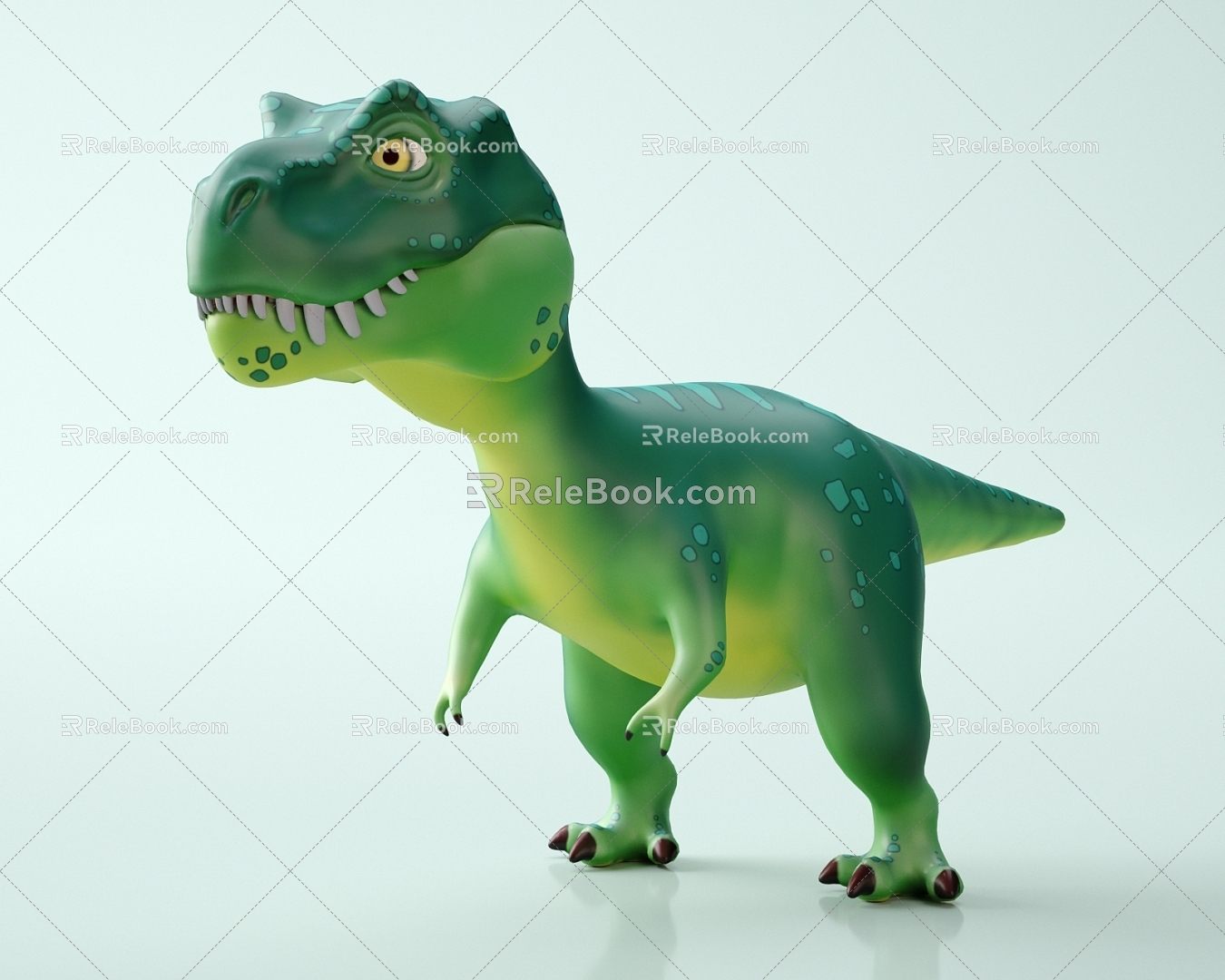 Dinosaur Tyrannosaurus Rex Small Dinosaur Q Edition Dinosaur Hand Toy 3d model