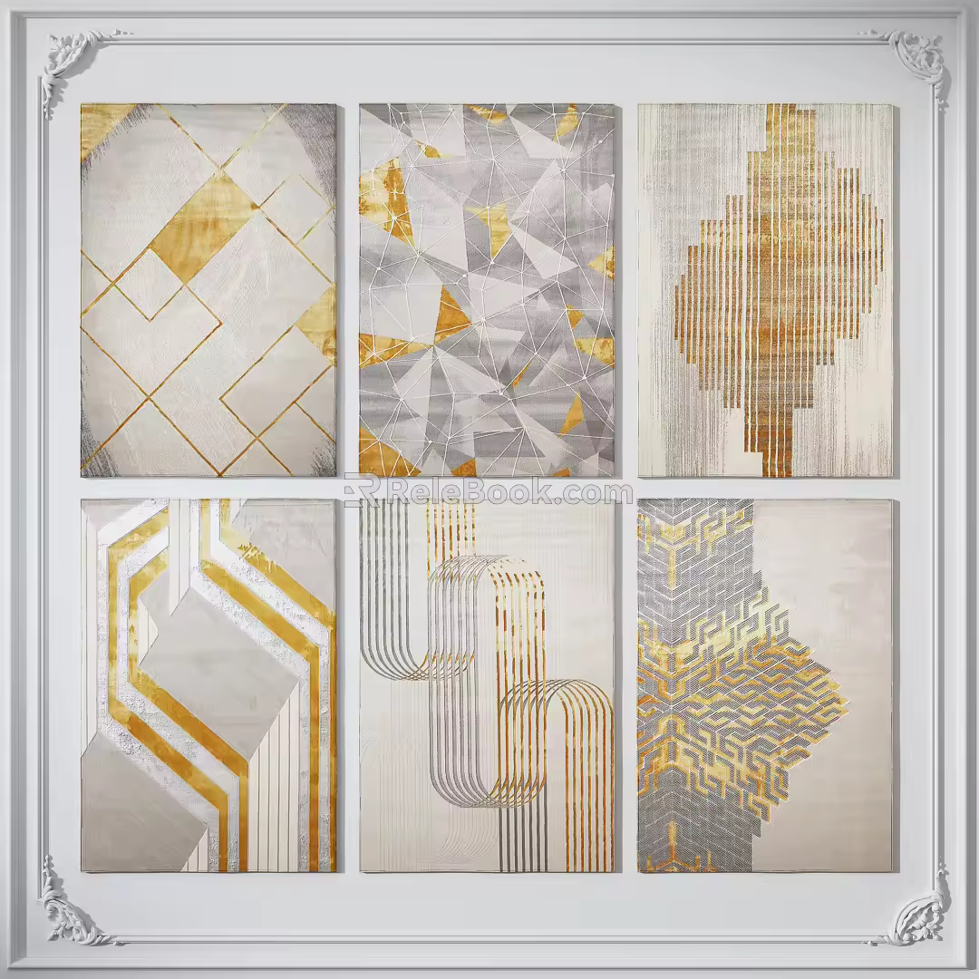 modern square carpet 3d model