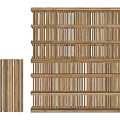 Quiet ceiling bamboo woven shed partition screen creative bamboo wood partition ceiling screen combination gradient ecological partition screen 3d model