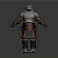 Polar Bear Warrior Character In Armored Outfit For Fantasy Game And Cinematic Use