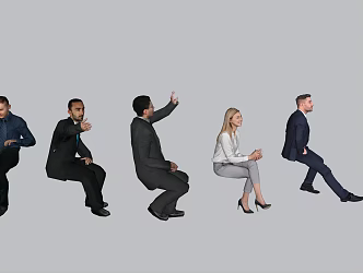 Many characters 3d model
