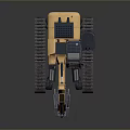 Industrial Tracked Excavator with Mechanical Arm and Operator Cabin for Construction Projects