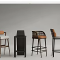Bar Stools In Various Designs With Wooden And Metal Frames And Padded Seats