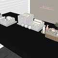Stylish Washing Daily Supplies With Storage Baskets Towels And Bathroom Items