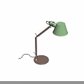 Light Green Desk Lamp With Adjustable Metal Arm And Stable Base Design