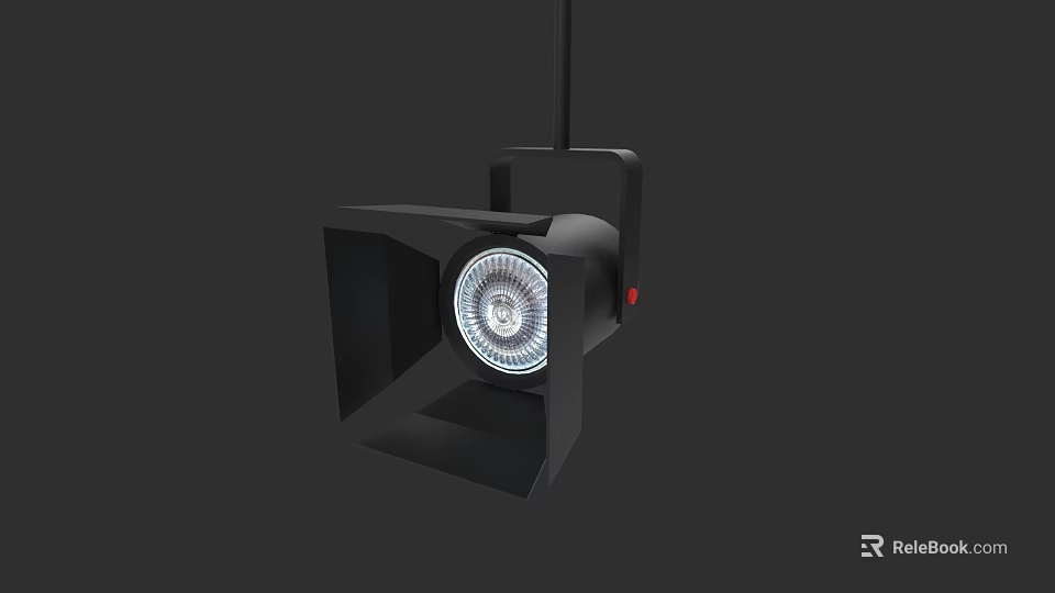 Modern Black Downlight Spotlight With Focused LED Lighting And Sleek Design 3d model 