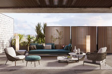 Modern Minotti Garden 3d model