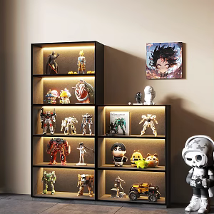 Modern Glass Hand-held Cabinet Gundam Hand-held Second-dimensional Hand-held Bubble Matt Hand-held 3d model