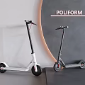 Poliform Electric Scooter Models With White And Black Color Design For Urban Use