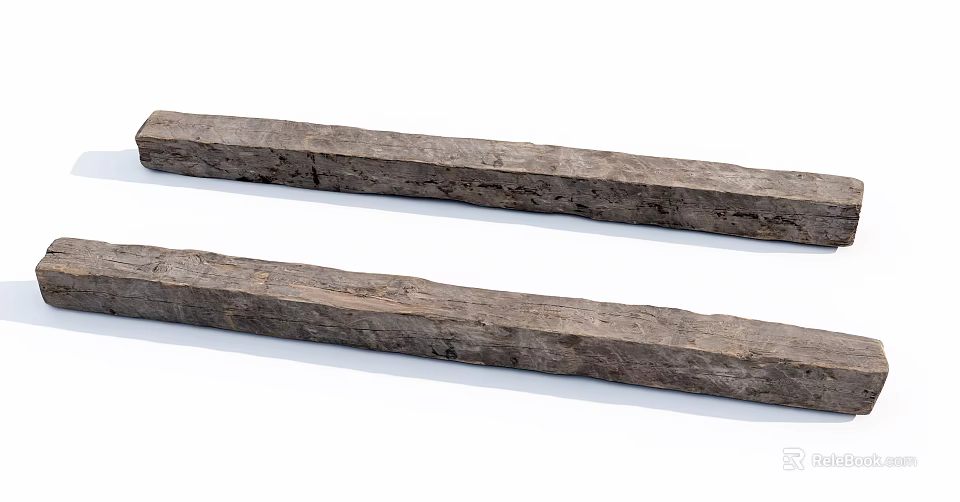 Stone Wood Long Planks Featuring Natural Texture For Home Interior Design 3d model 
