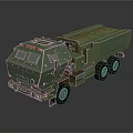 Olive Green Military Heavy Duty Truck With Multi Wheeled Missile Launcher System
