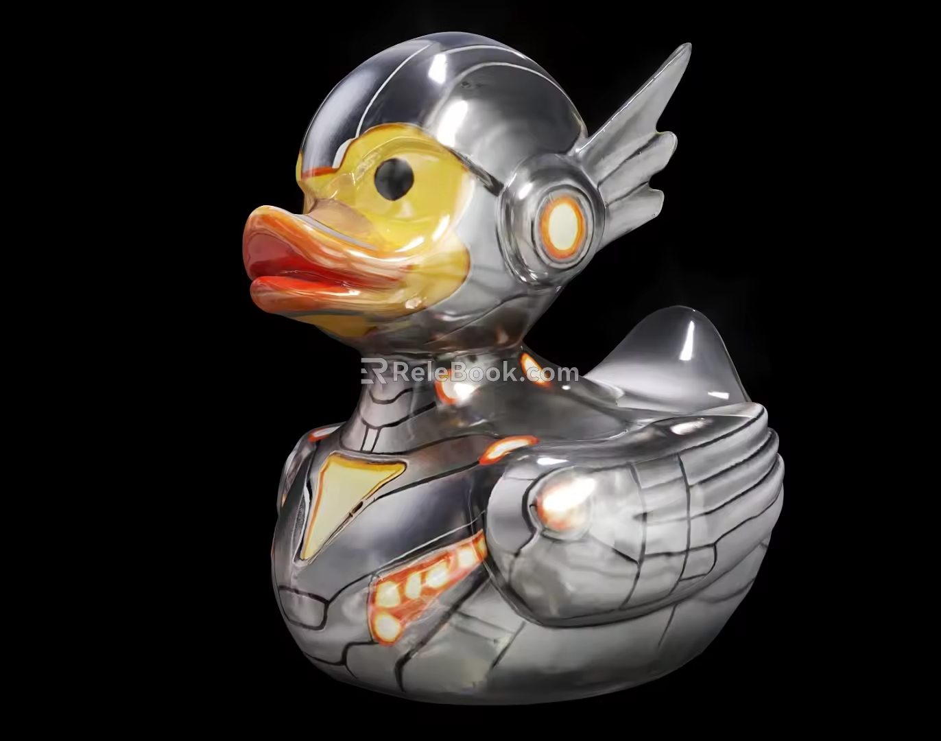 Mechanical Duck Mecha Small Yellow Duck Small Yellow Duck Hand Ornaments Wenchuang Duck 3d model