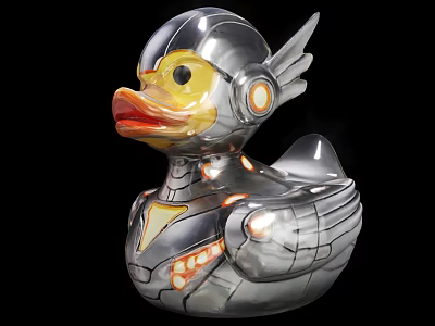 Mechanical Duck Mecha Small Yellow Duck Small Yellow Duck Hand Ornaments Wenchuang Duck 3d model