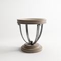 European-style round lamp stand 3d model