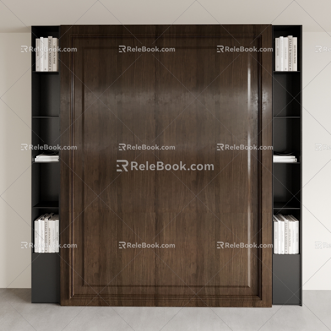 Bookcase Entrance Cabinet Decorative Cabinet Cabinet 3d model