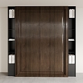 Bookcase Entrance Cabinet Decorative Cabinet Cabinet 3d model