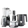 Essential Kitchen Appliances Blender Knife Set Electric Kettle Rice Cooker Pot