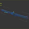 Yellow Long Range Military Missile With Aerodynamic Design And Red Components