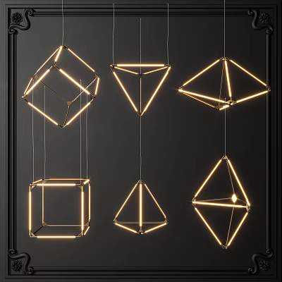 Modern chandelier chandelier combination 3d model Modern chandelier chandelier combination 3d model