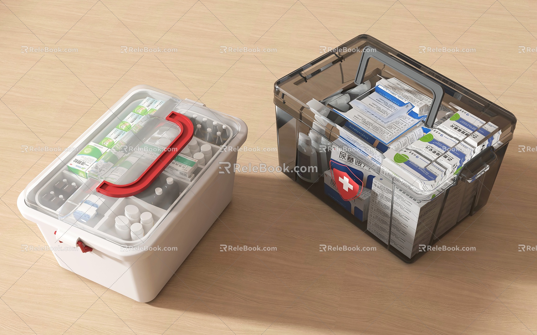 Household Medicine Box Drug Storage Box Drug Storage Box Medical Drug Box Transparent Household Medicine Box Box Box Storage Box Medical Box Storage Box Storage Box 3d model