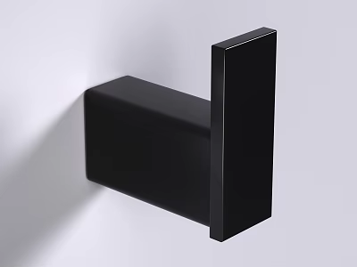 Black Modern Sleek Wall Mounted Faucet with Minimalist Design and Smooth Surface 3d model