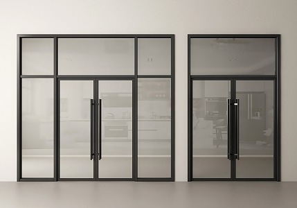 commercial gate shop gate double door shop gate glass door glass double door glass door 3d model