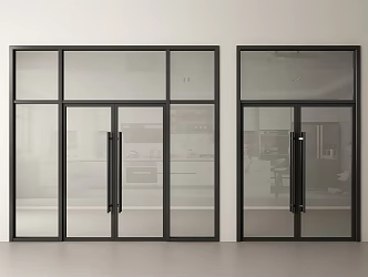 commercial gate shop gate double door shop gate glass door glass double door glass door 3d model