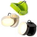 Modern Green Beige Black Wall Lamps With Round Shades Wall Mounted Design