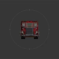 Red Custom Vintage Truck With Unique Windshield Design And Metal Chassis