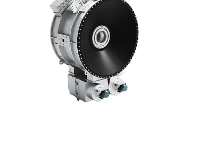 Industrial Precision Mechanical Device With Black Rotary Disk And Metal Structure 3d model