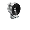 Industrial Precision Mechanical Device With Black Rotary Disk And Metal Structure