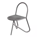 Sleek Modern Outdoor Chair With Gray Seat And Metal Frame For Durable Use
