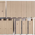 Modern Wooden Partition Panel Designs With Sliding Doors For Interior Spaces 3d model