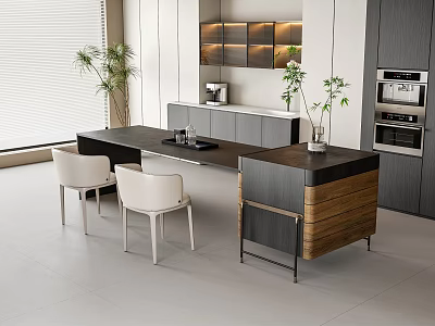 Dining table and chair 3d model