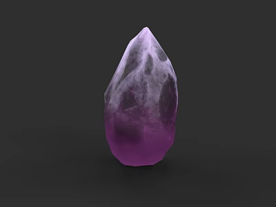 Purple Gemstone Jewelry Piece With Smooth Polished Surface And Natural Crystalline Texture 3d model